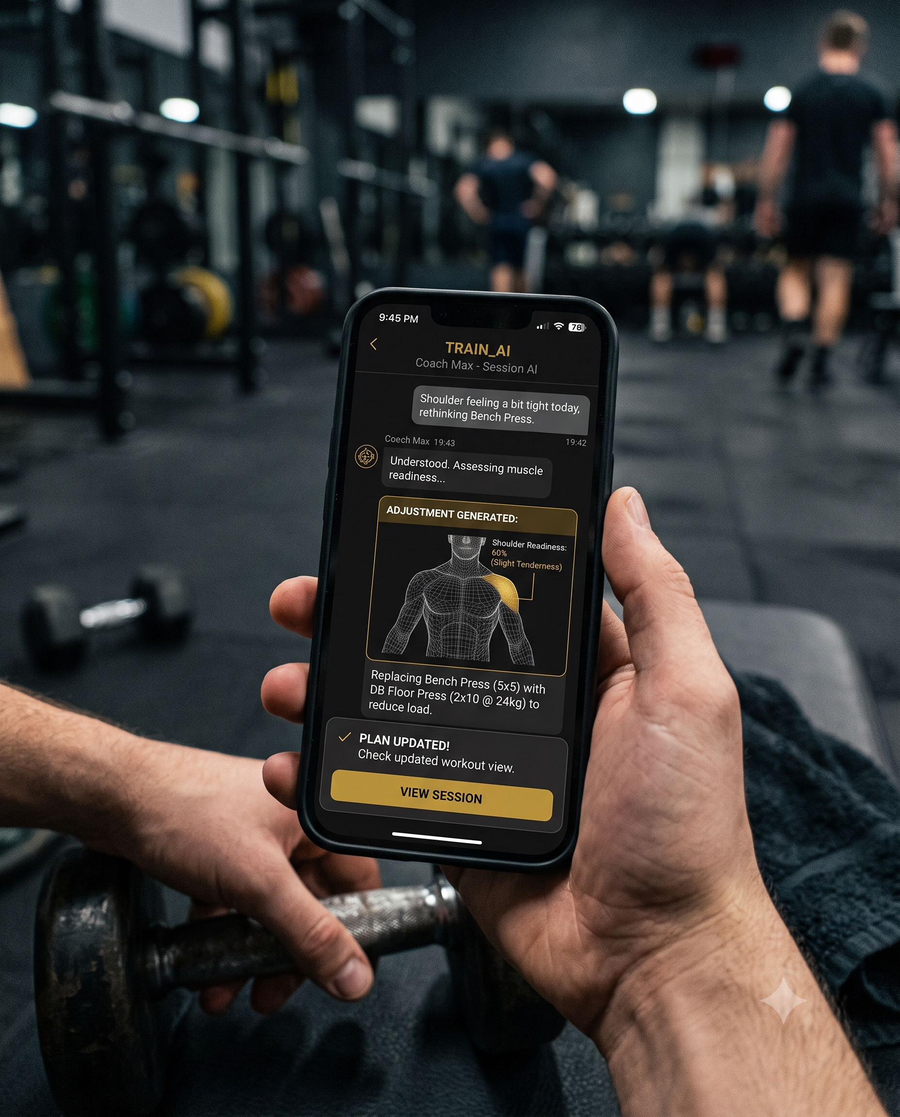 Trainer using AI coaching app